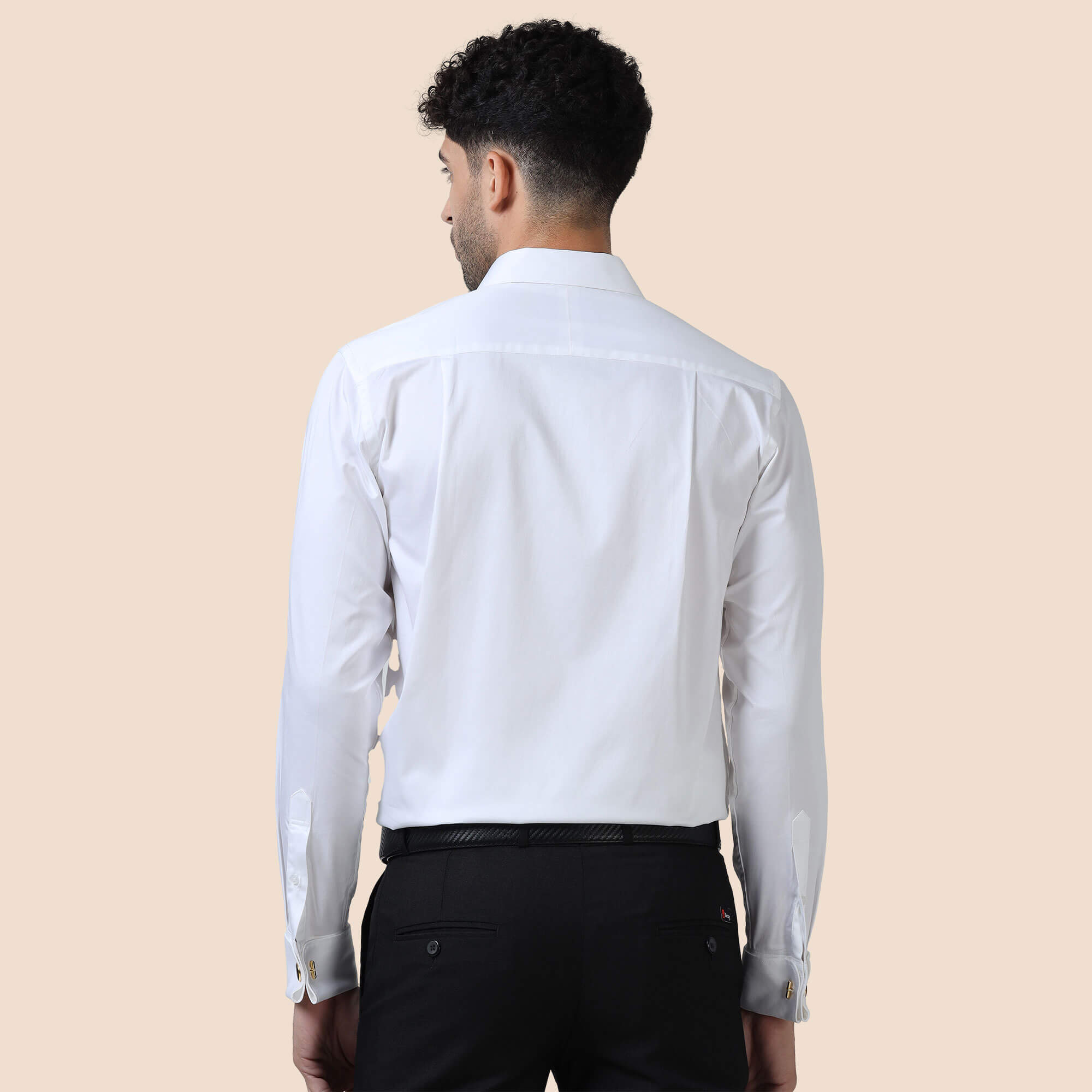 Keneth White with Signature Concealed  Placket & French Cuff