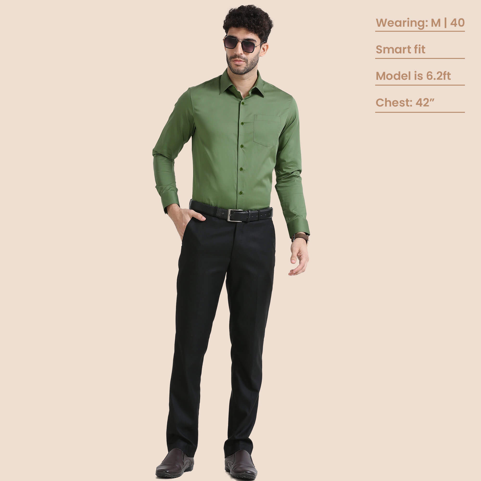 Cambridge Giza Cotton Shirt In Grass Green