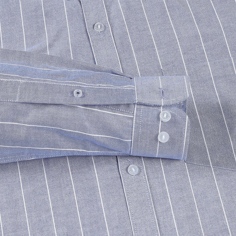 Regal Oxford Stripe Shirt In Blue Classic Fit