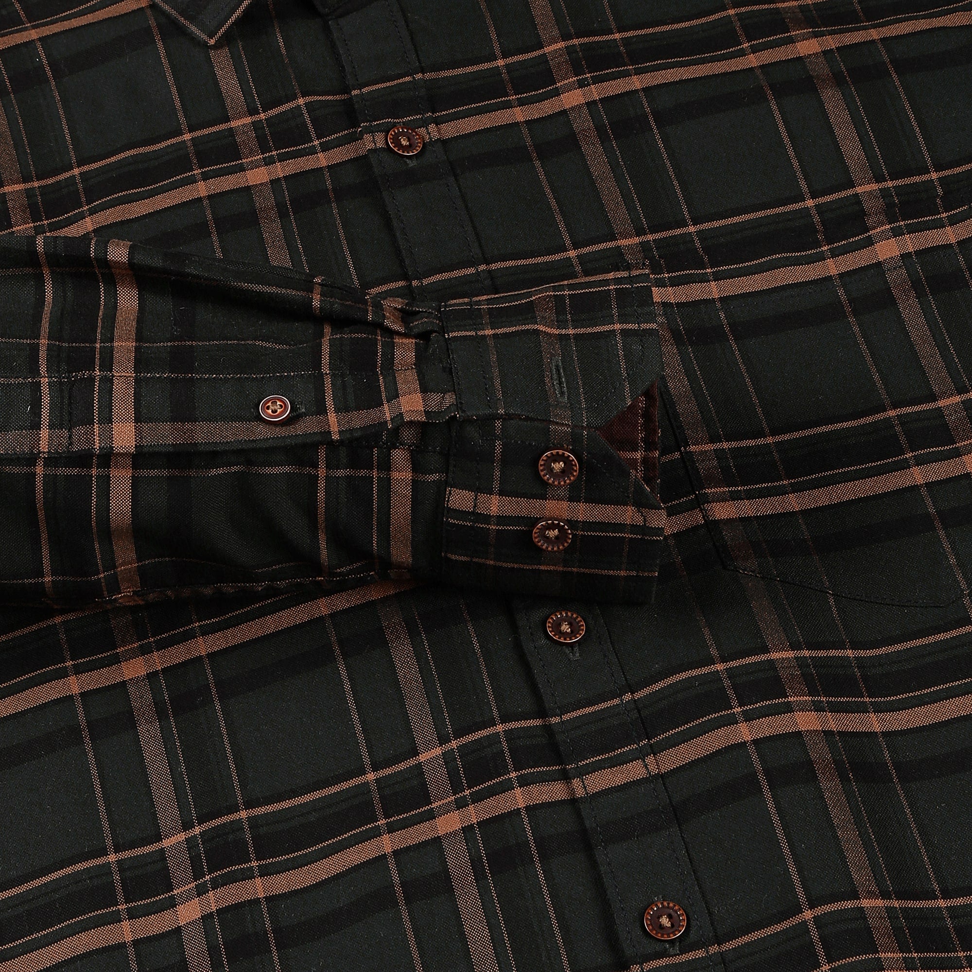 SCOTT GREEN OVERDYED CHECK SHIRT - The Formal Club