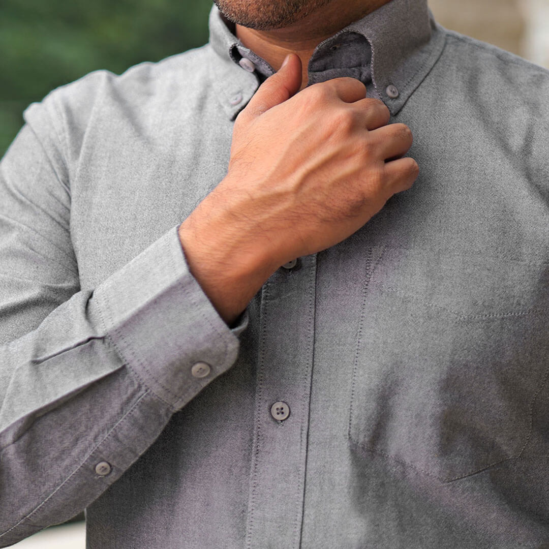Regal Oxford Solid shirt in Ash Grey