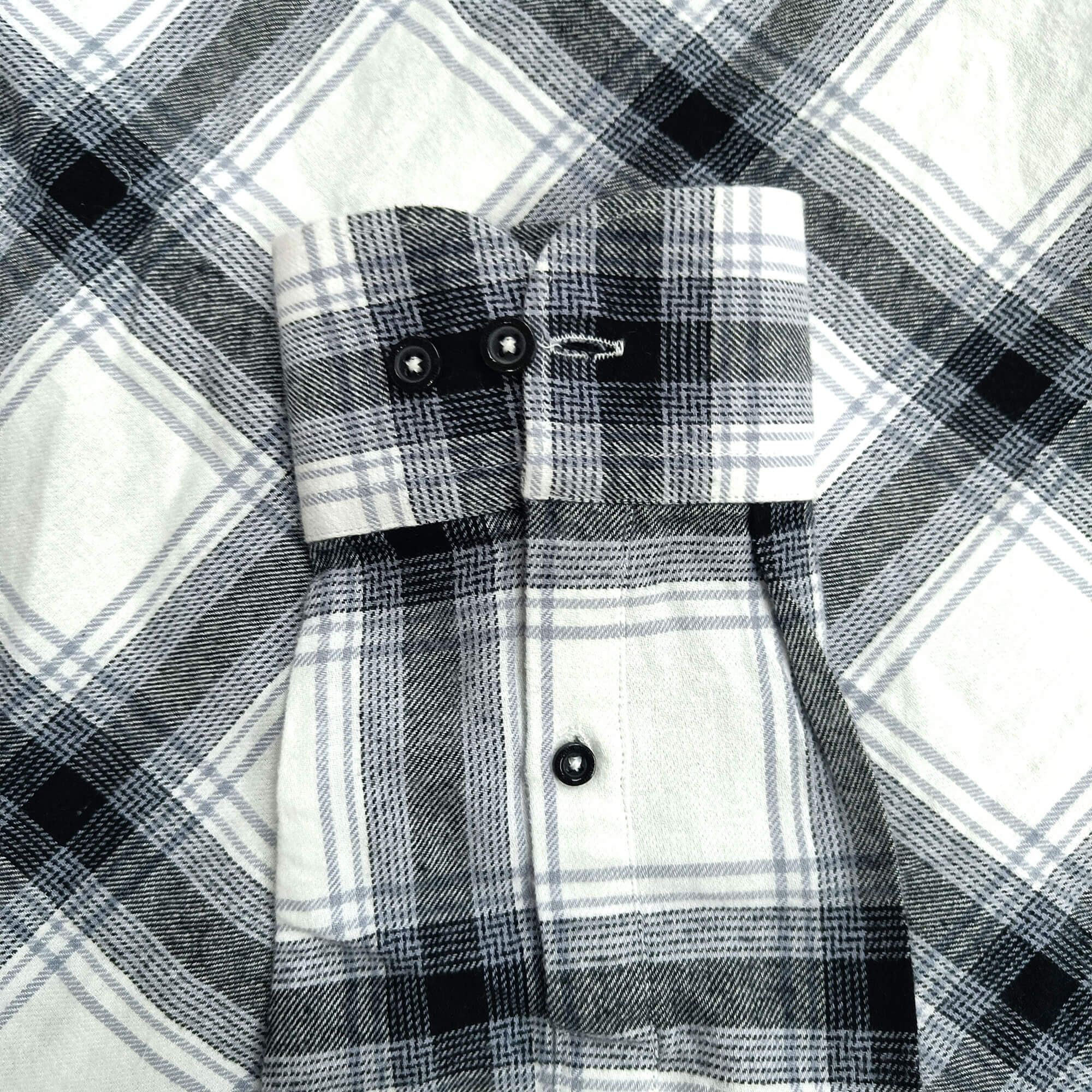 Lumber Flannel Check Shirt In Antique White