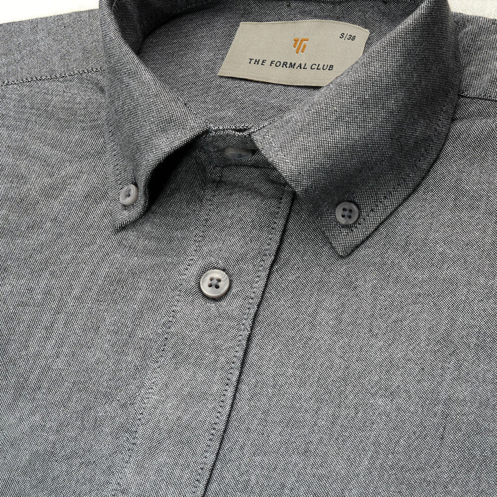 Regal Oxford Solid shirt in Ash Grey