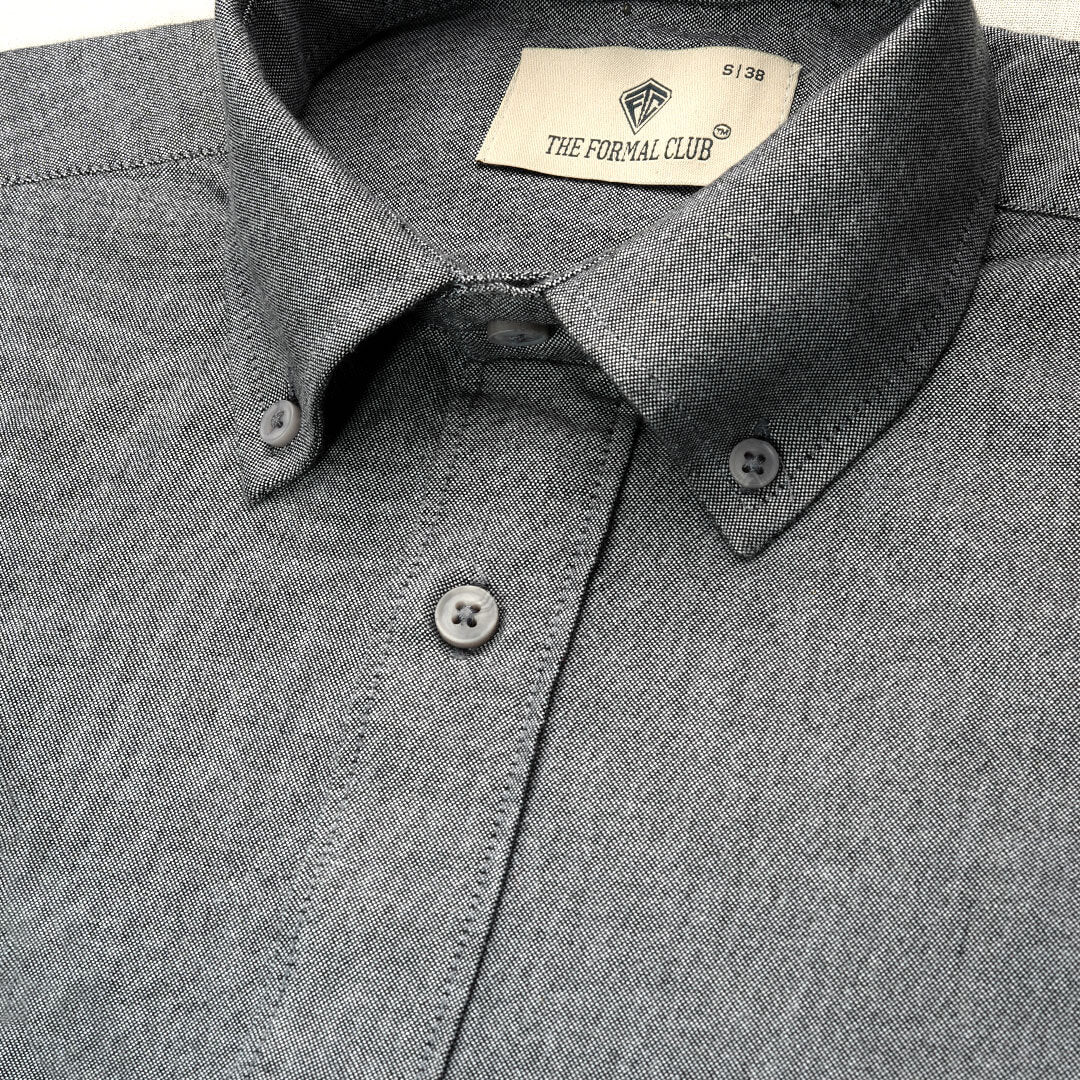 Regal Oxford Solid shirt in Ash Grey