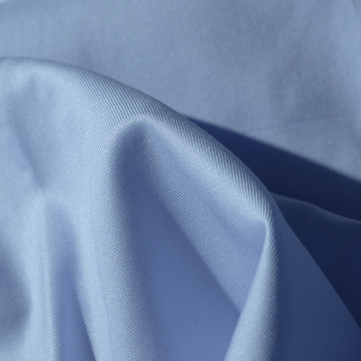 Light blue twill-weave shirt fabric