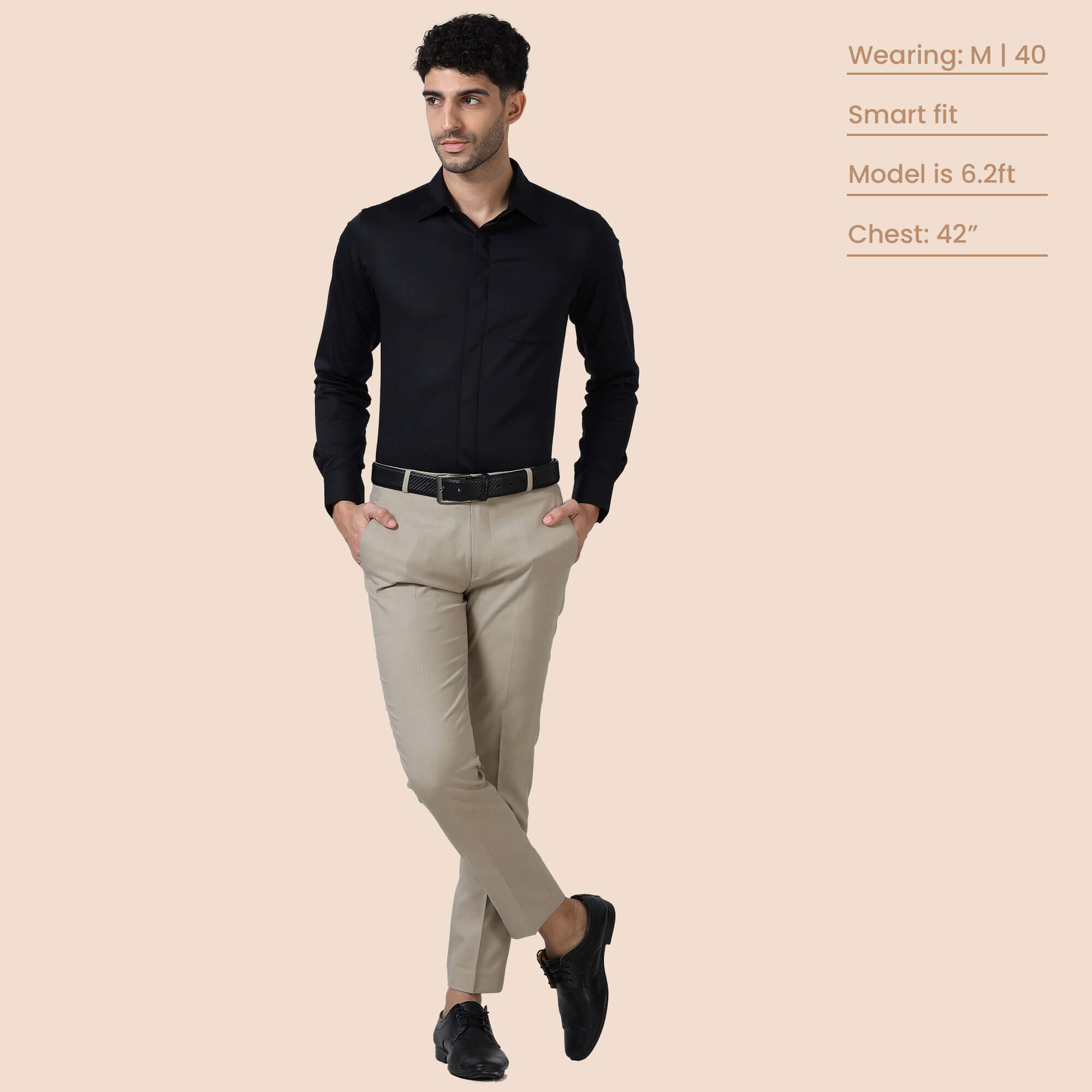 Bennet Black With Concealed Placket