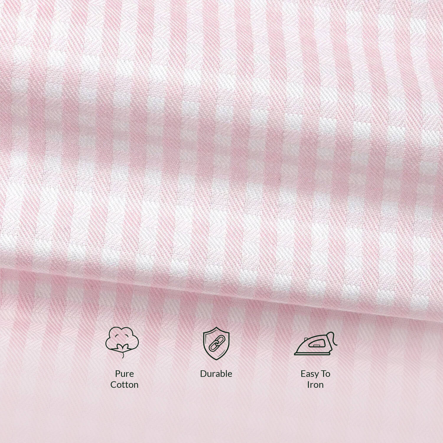 Gingham 2 Ply Check Shirt In Blush Pink