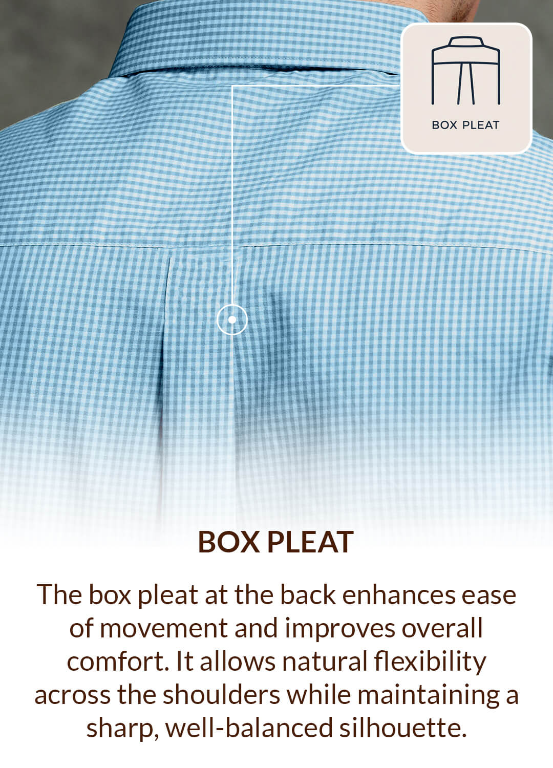 Gingham 2 Ply Check Shirt In Cloud Blue