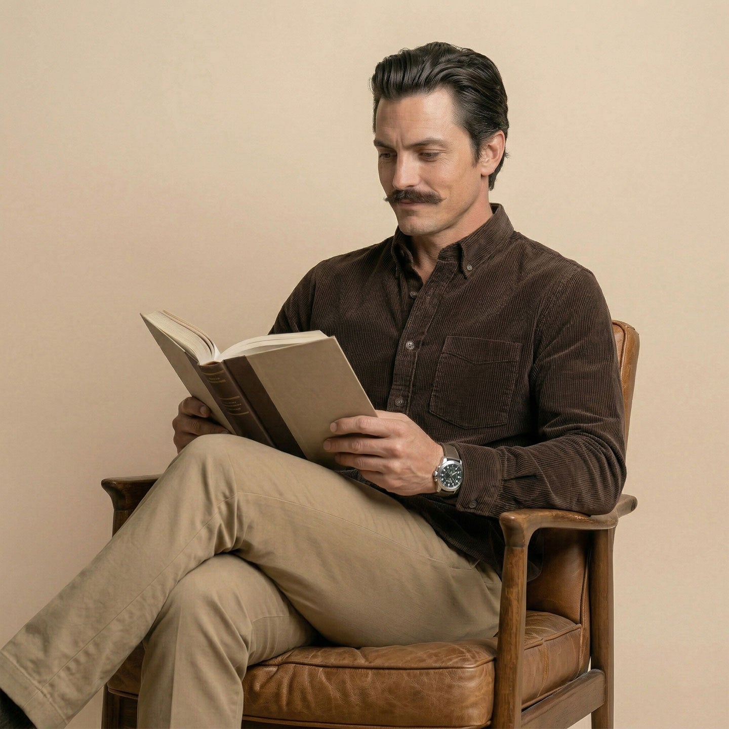 Cruise Corduroy Shirt In Chestnut