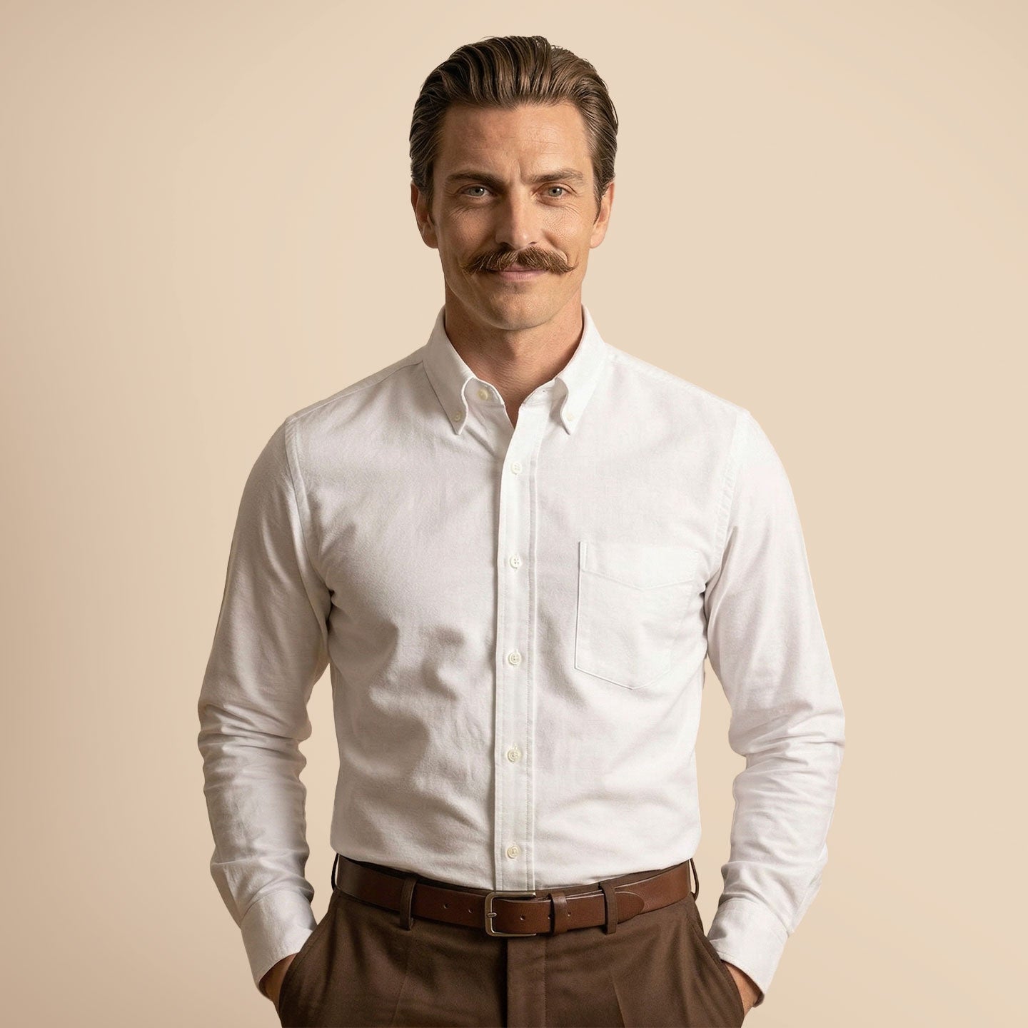 Regal Oxford Solid shirt in Cloud White