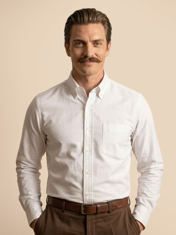Regal Oxford Solid shirt in Cloud White