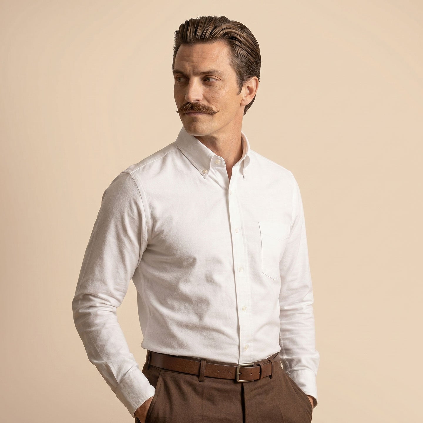 Regal Oxford Solid shirt in Cloud White