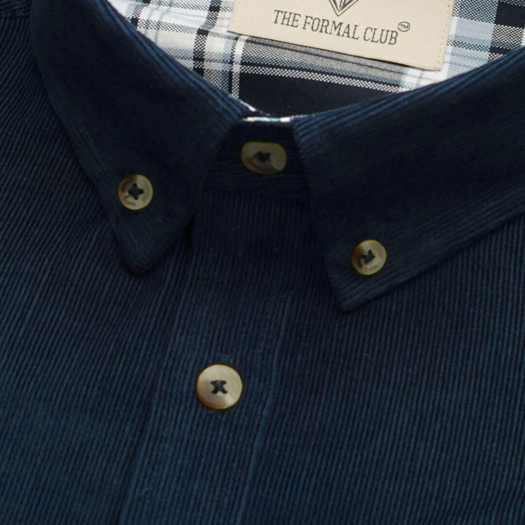 Cruise Corduroy Shirt In Navy Saphire
