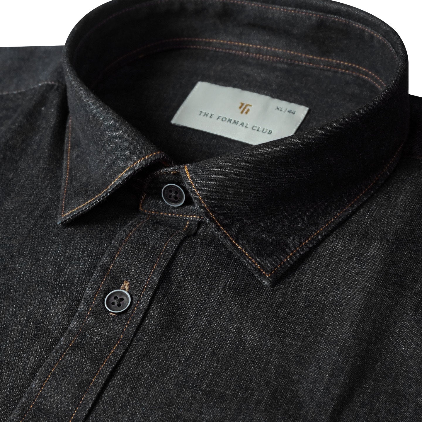 The Legend Denim Mens Shirt In Charcoal