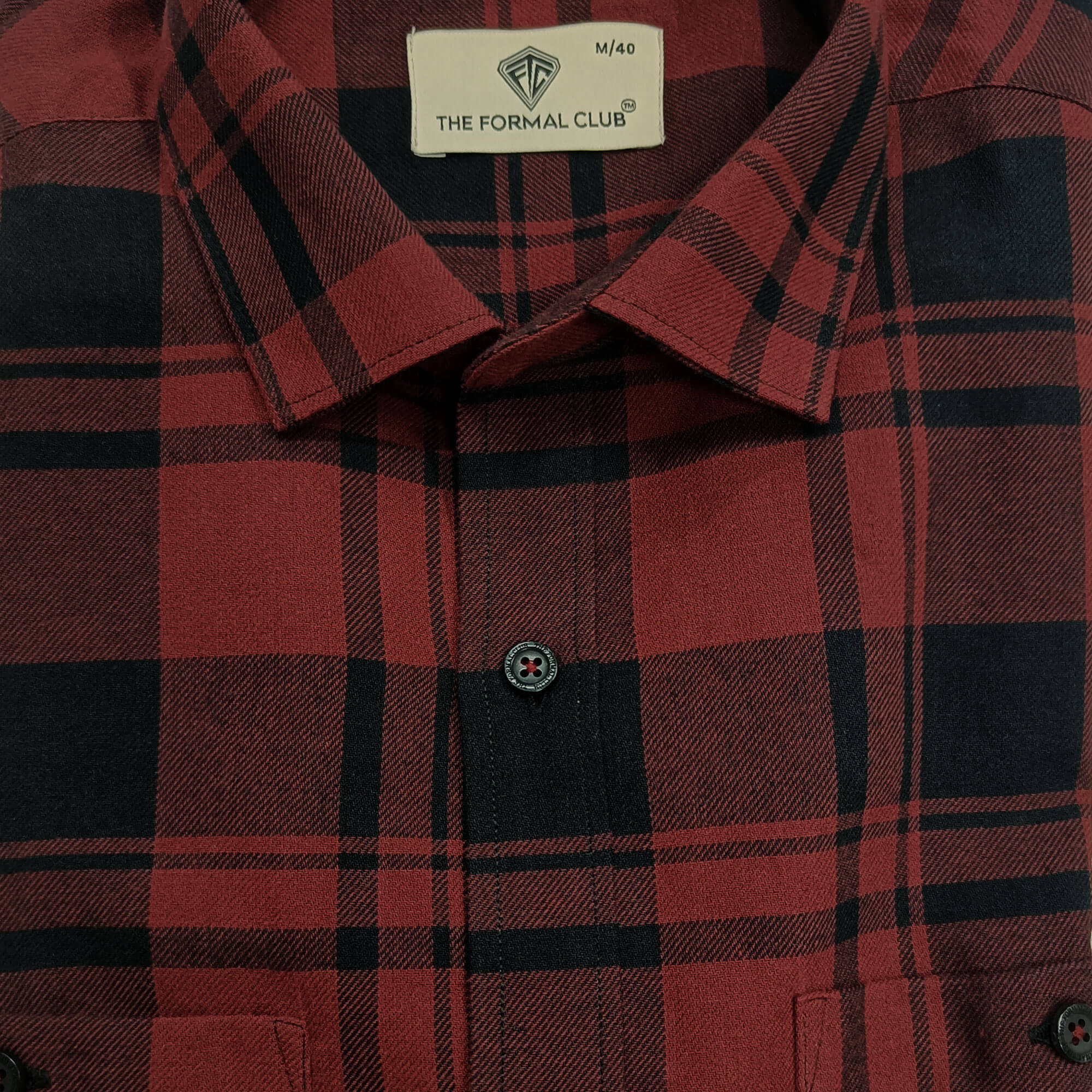 Lumber Flannel Check Shirt In Scarlet