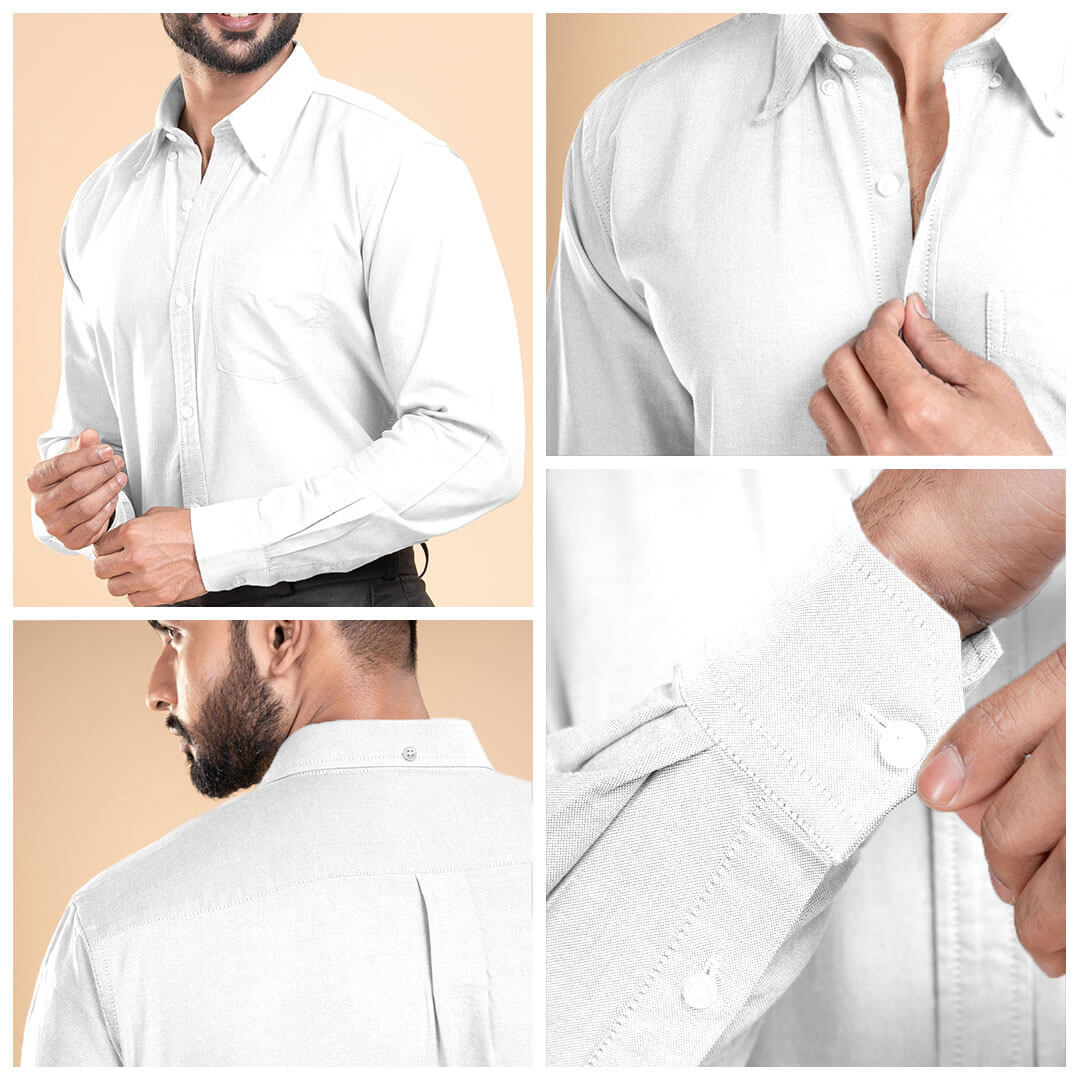 Regal Oxford Solid shirt in Cloud White
