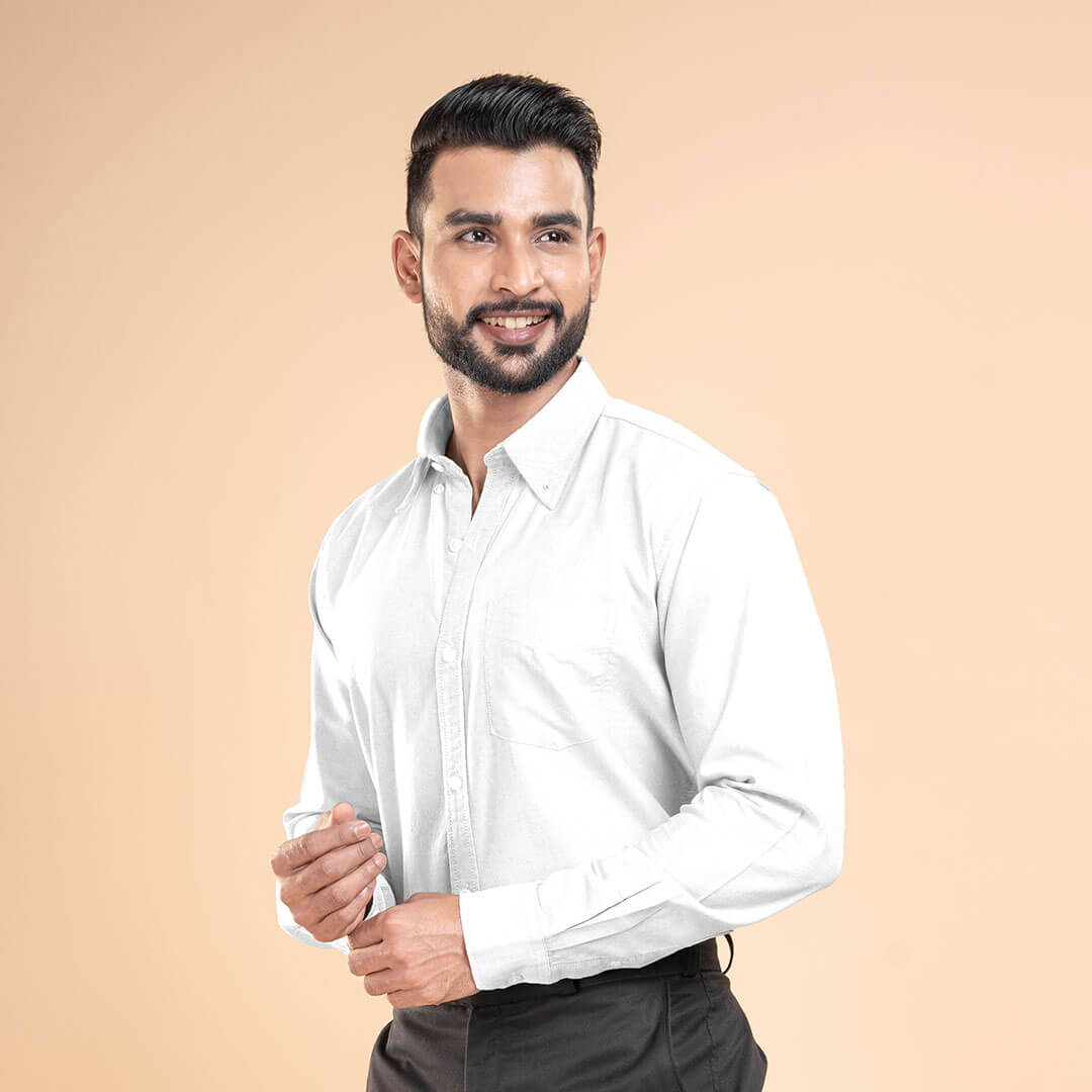 Regal Oxford Solid shirt in Cloud White