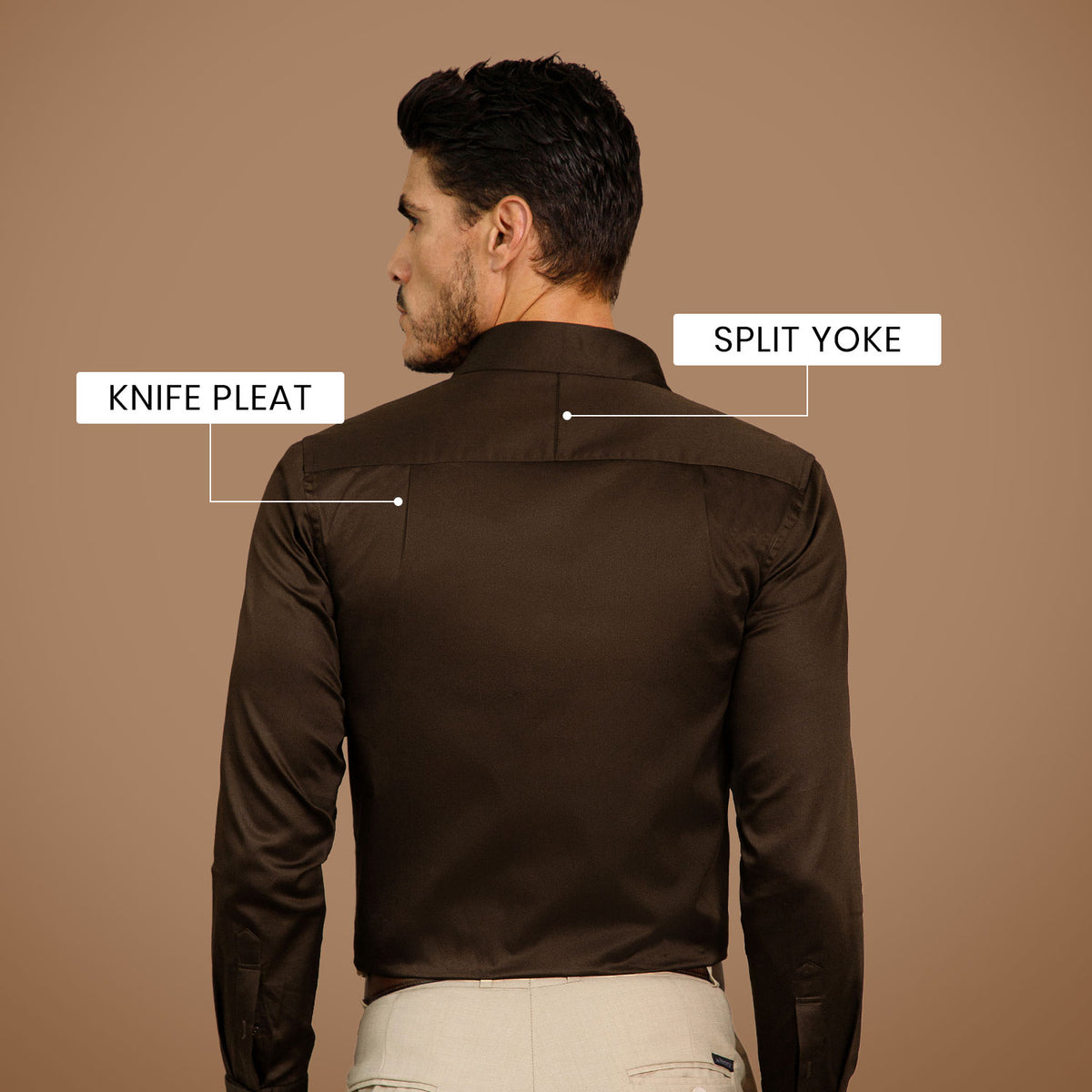 Cambridge Giza Cotton Shirt In Coffee