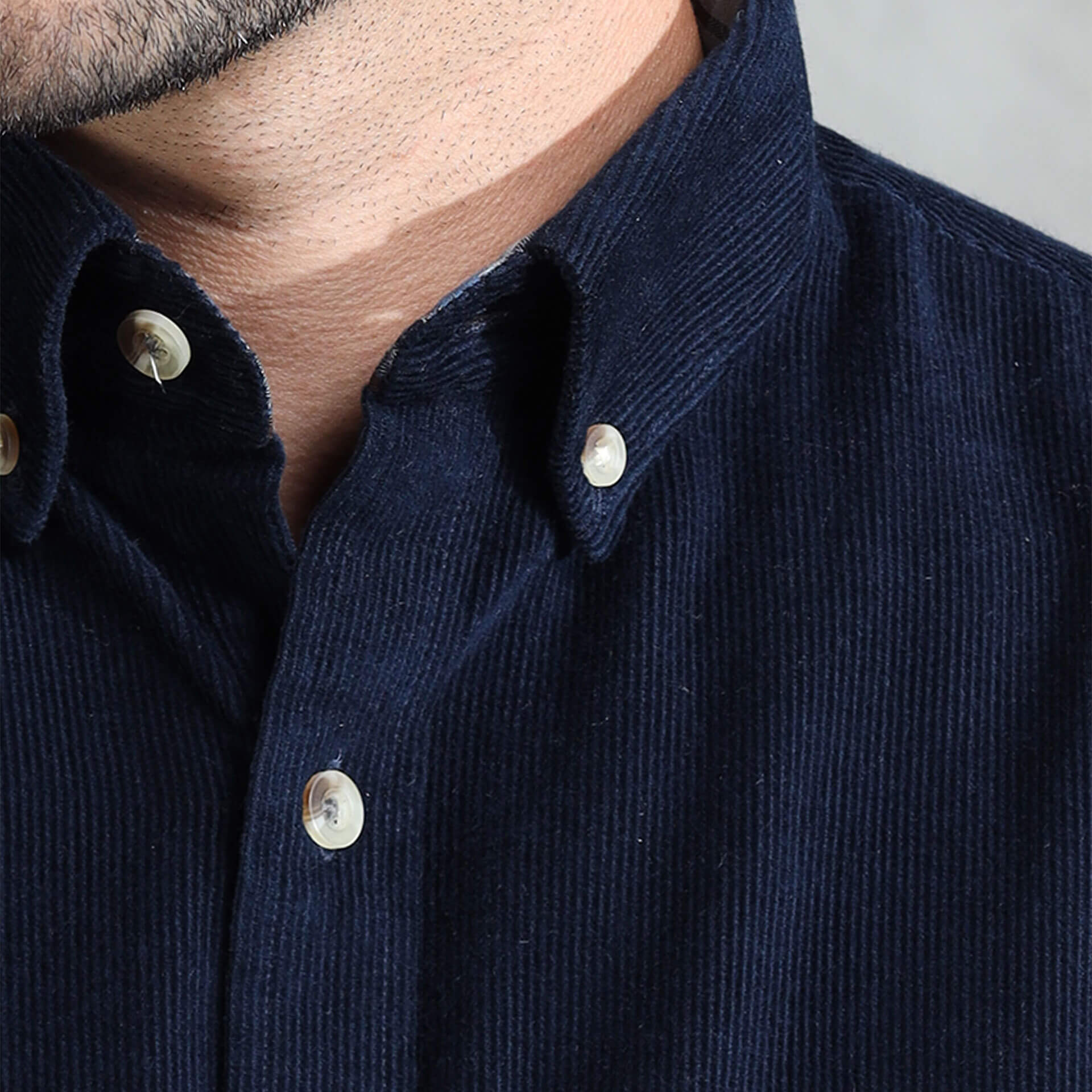 Cruise Corduroy Shirt In Navy Saphire