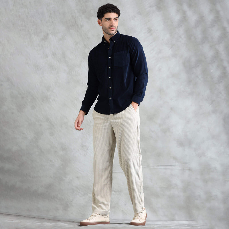 Cruise Corduroy Shirt in Navy Saphire by TFC