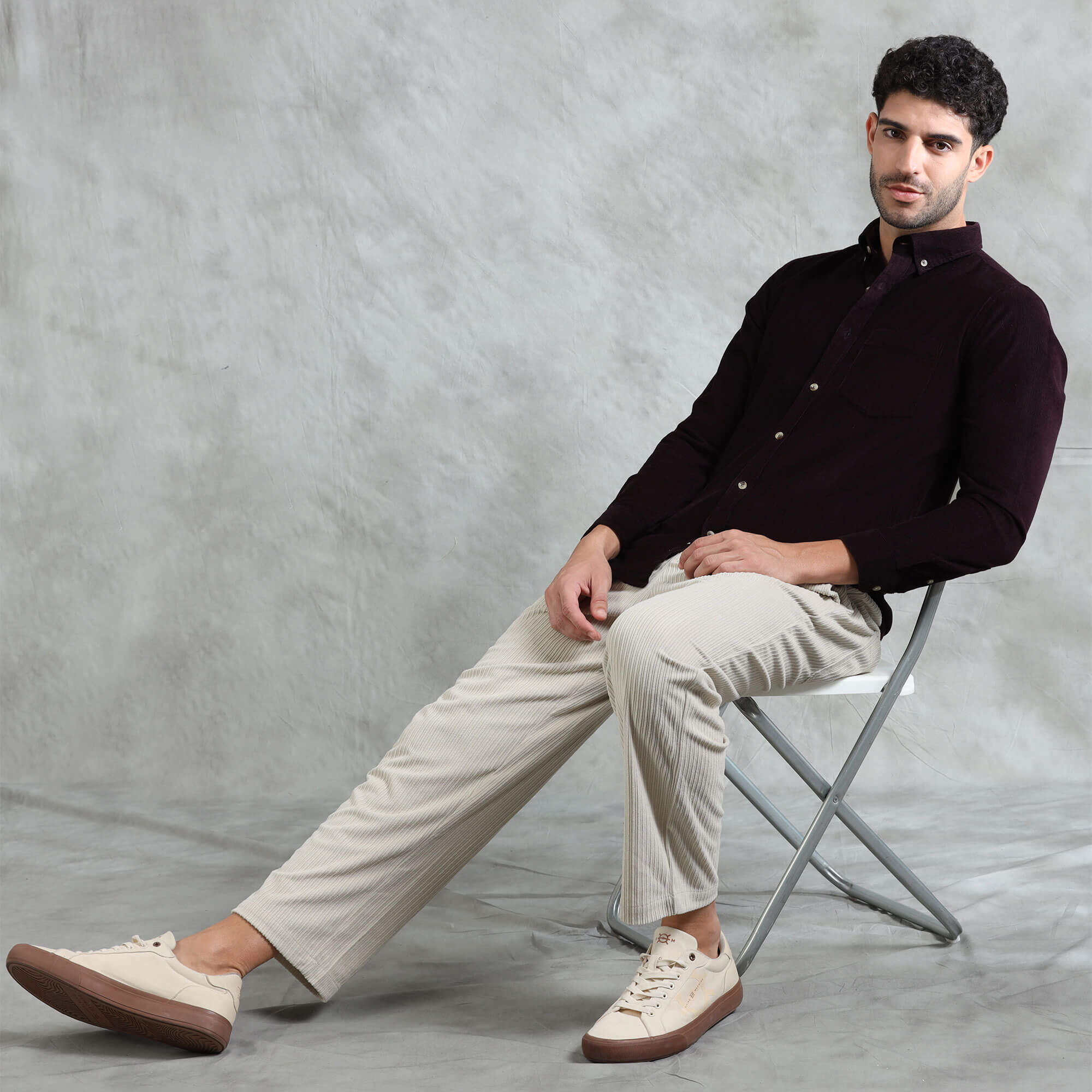 Cruise Corduroy Shirt In Wineberry