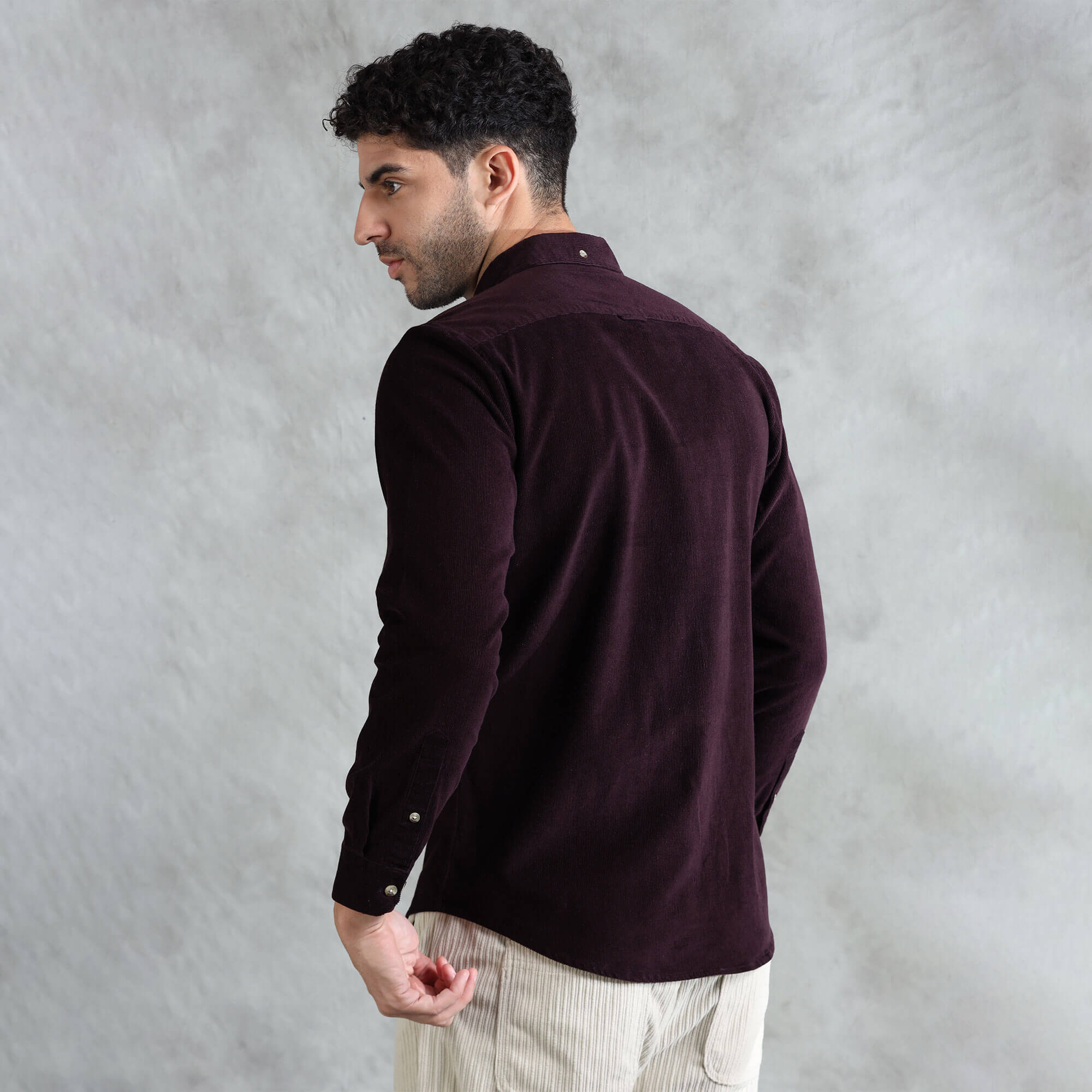 Cruise Corduroy Shirt In Wineberry