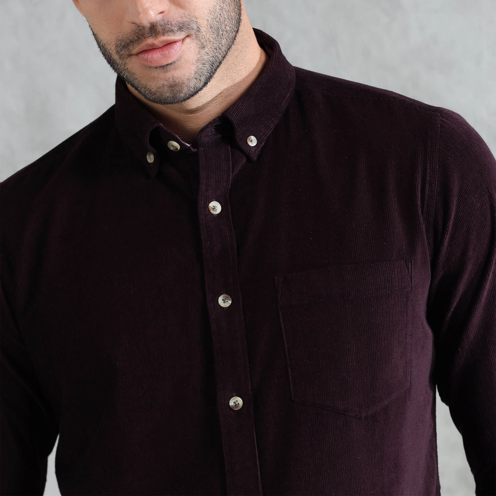 Cruise Corduroy Shirt In Wineberry