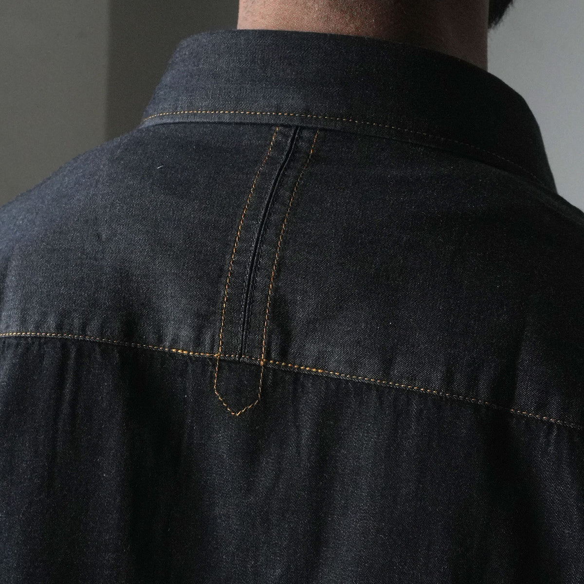 The Legend Denim Mens Shirt In Charcoal