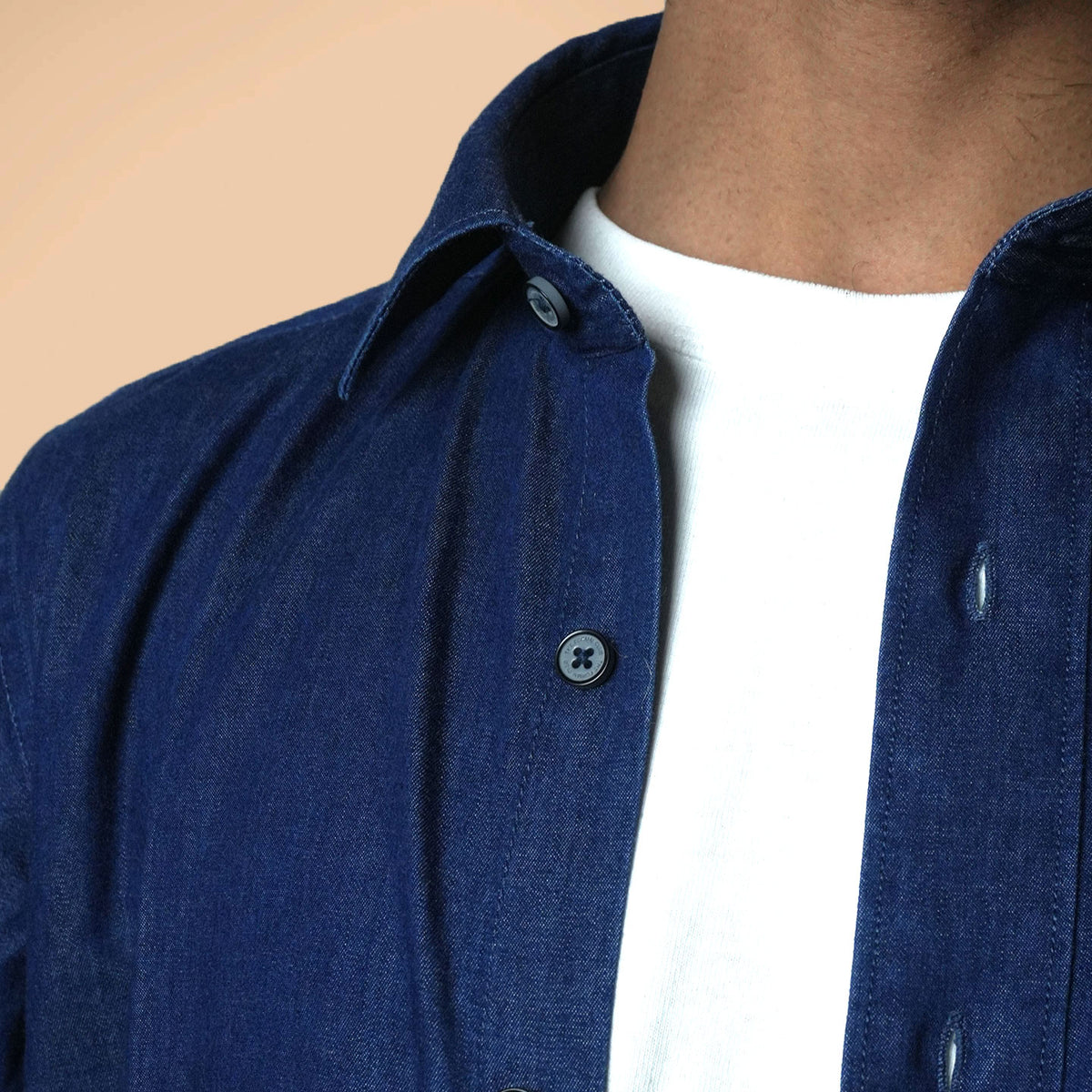 The Legend Denim Mens Shirt In Indigo