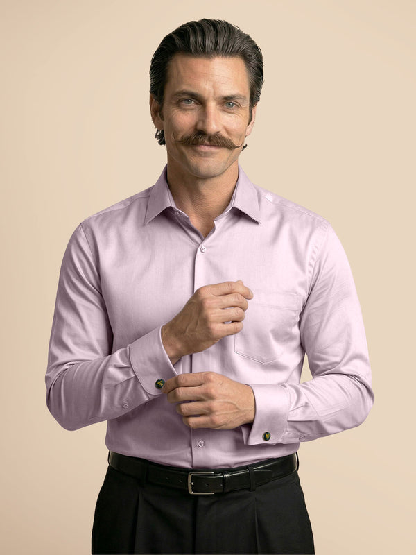 French Cuff Giza Cotton Shirt In Dusty Rose