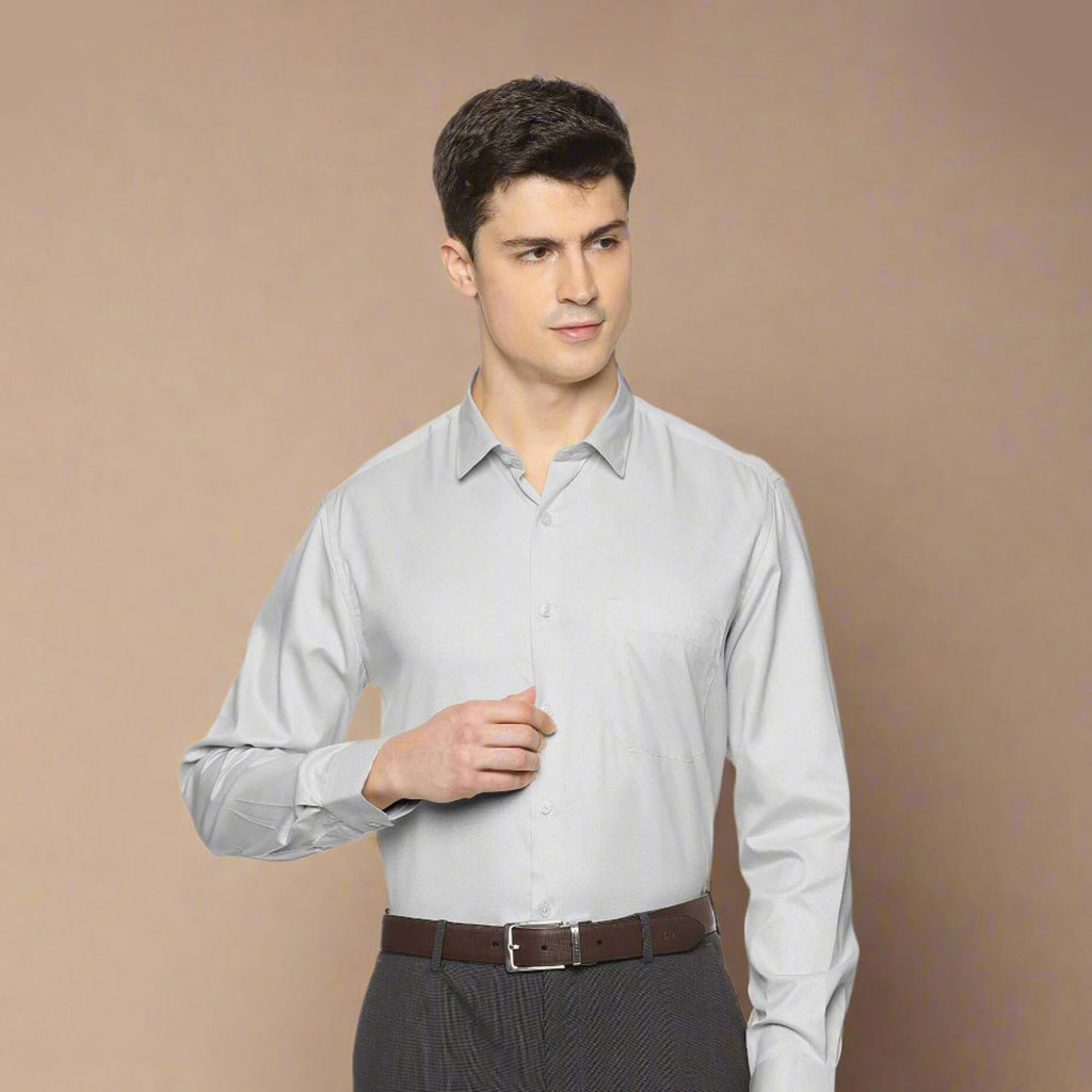 Donald Dobby Textured Shirt in Grey