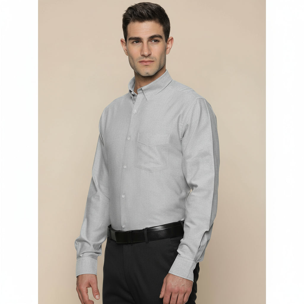 Royal Oxford Dobby Shirt in Dove Grey