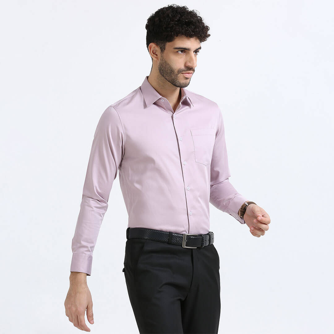 Cambridge Giza Cotton Shirt In Dusty Rose