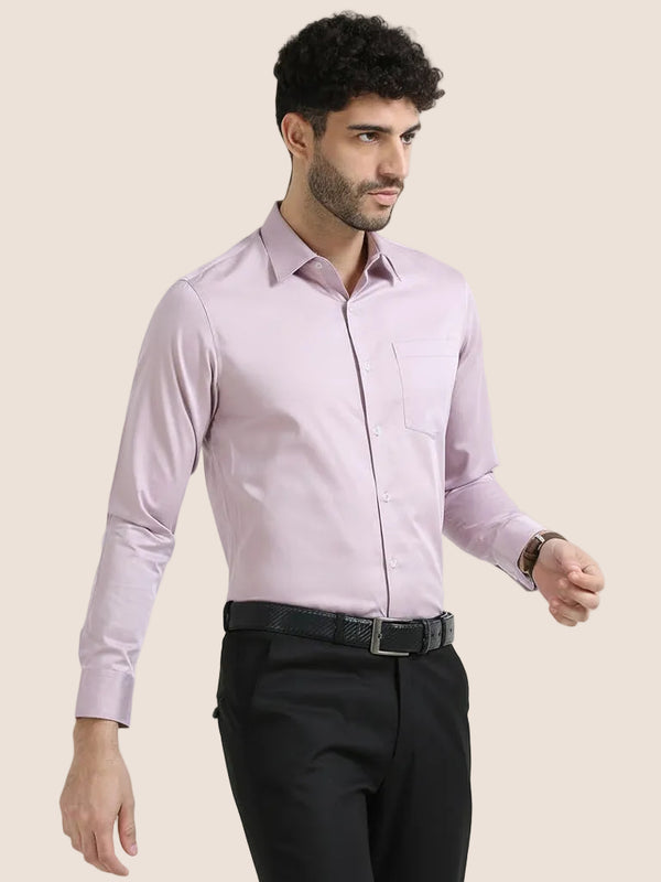 Cambridge Giza Cotton Shirt In Dusty Rose