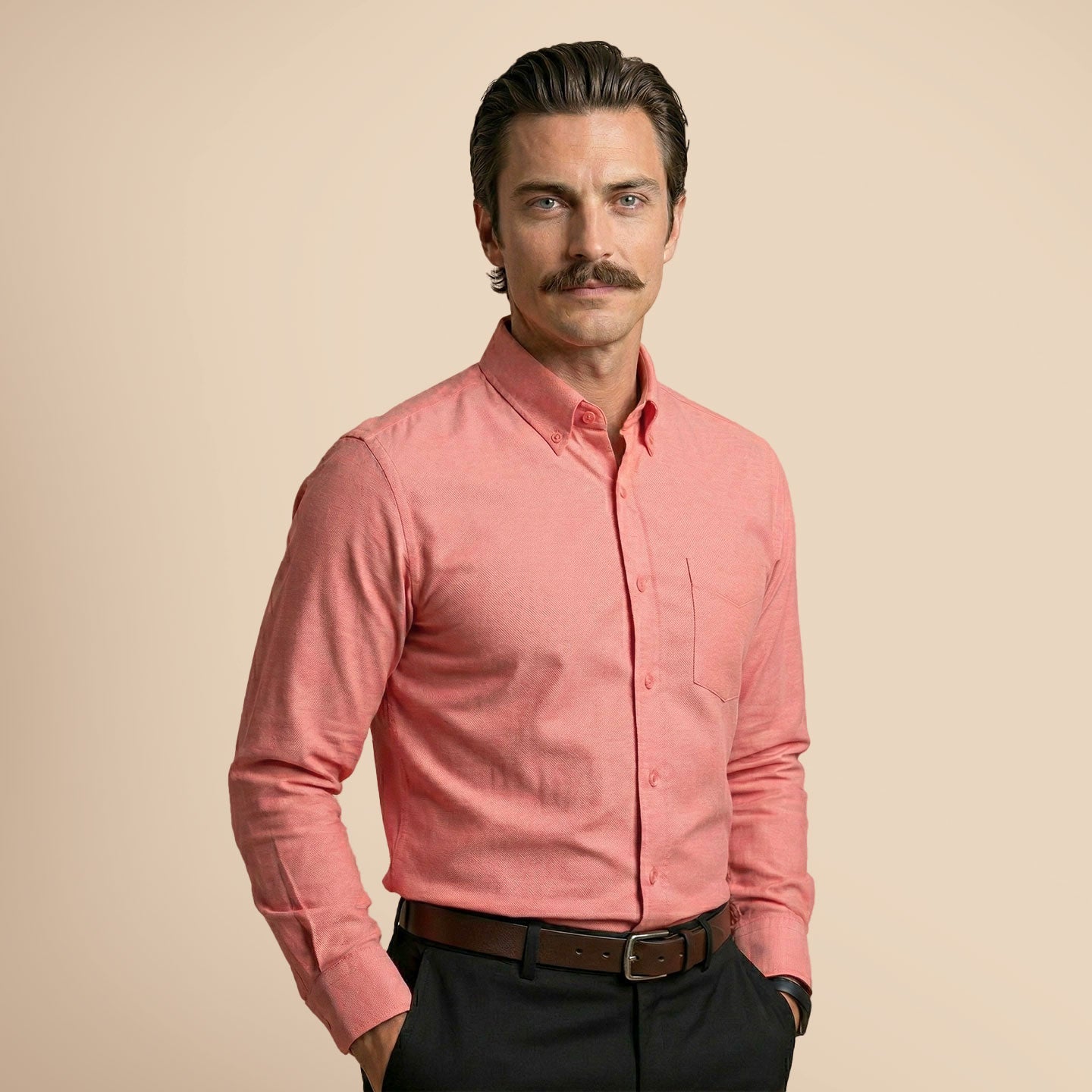 Regal Oxford Solid shirt in Flamingo