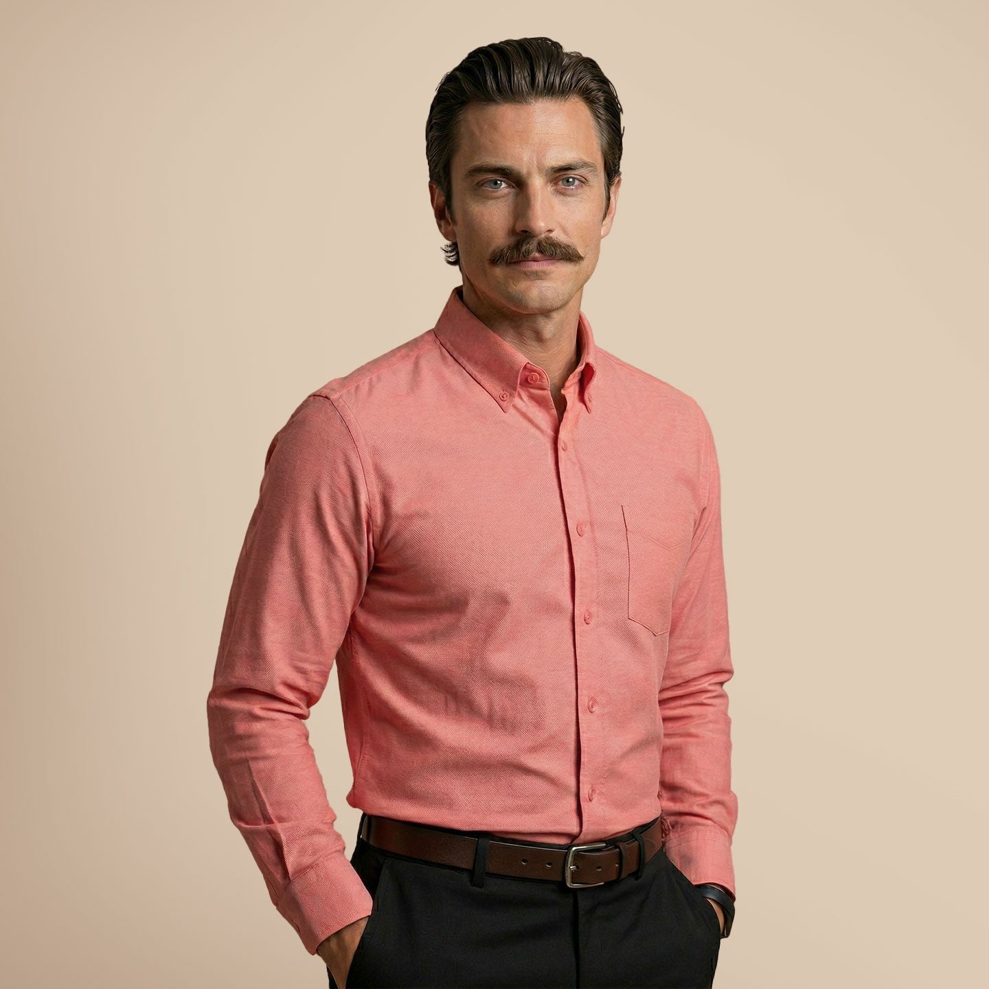 Regal Oxford Solid shirt in Flamingo