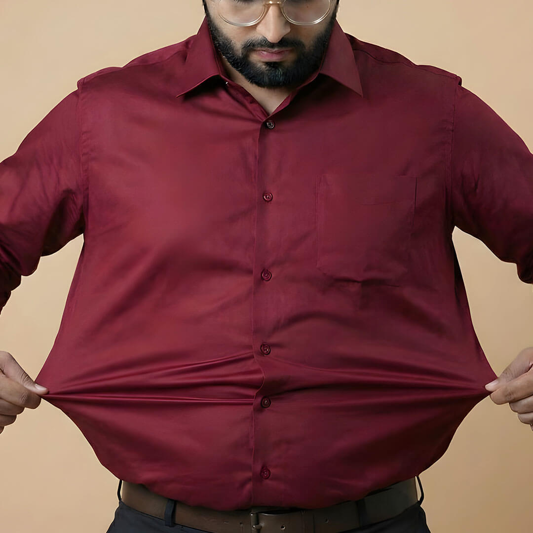 Flexi Stretch Plus Shirt in Wineberry