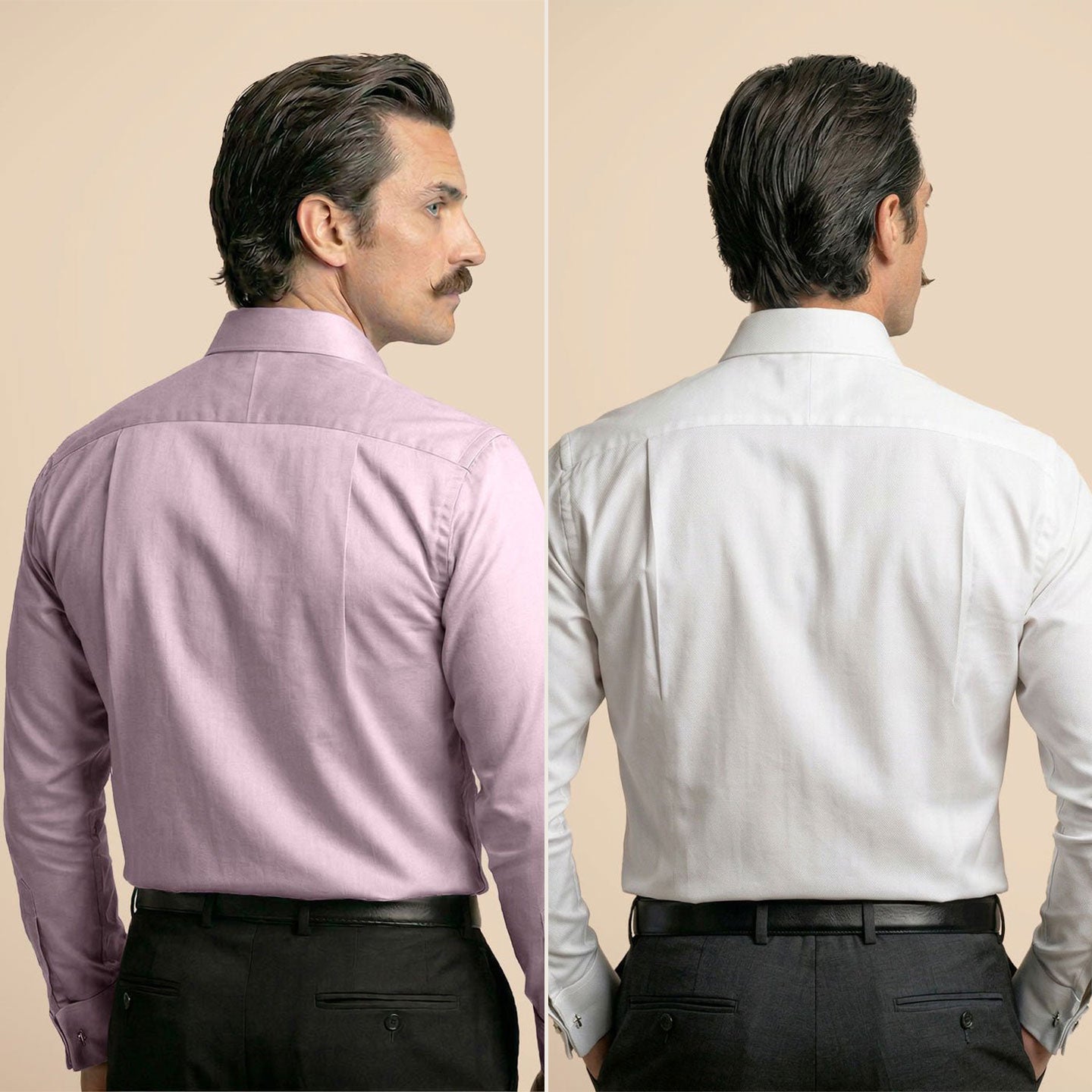The Best-Sellers of French Cuff- 2 Shirt Pack - Dusty Rose & Snow