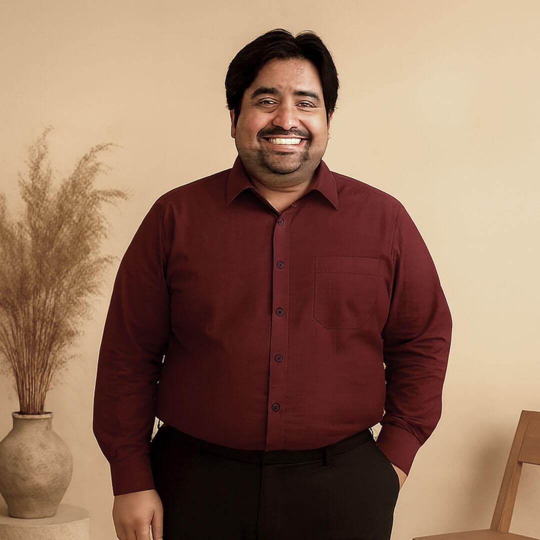 Flexi Stretch Plus Shirt in Wineberry