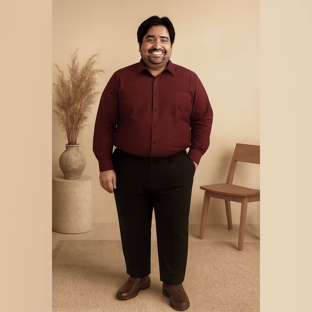 Flexi Stretch Plus Shirt in Wineberry