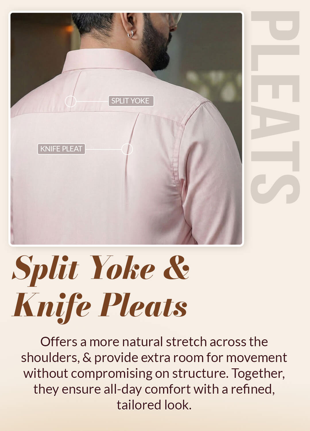 Flexi Stretch Plus Shirt in Dusty Pink