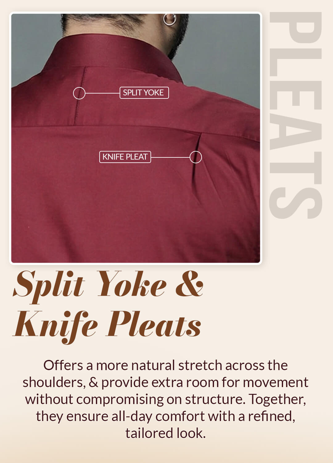 Flexi Stretch Plus Shirt in Wineberry