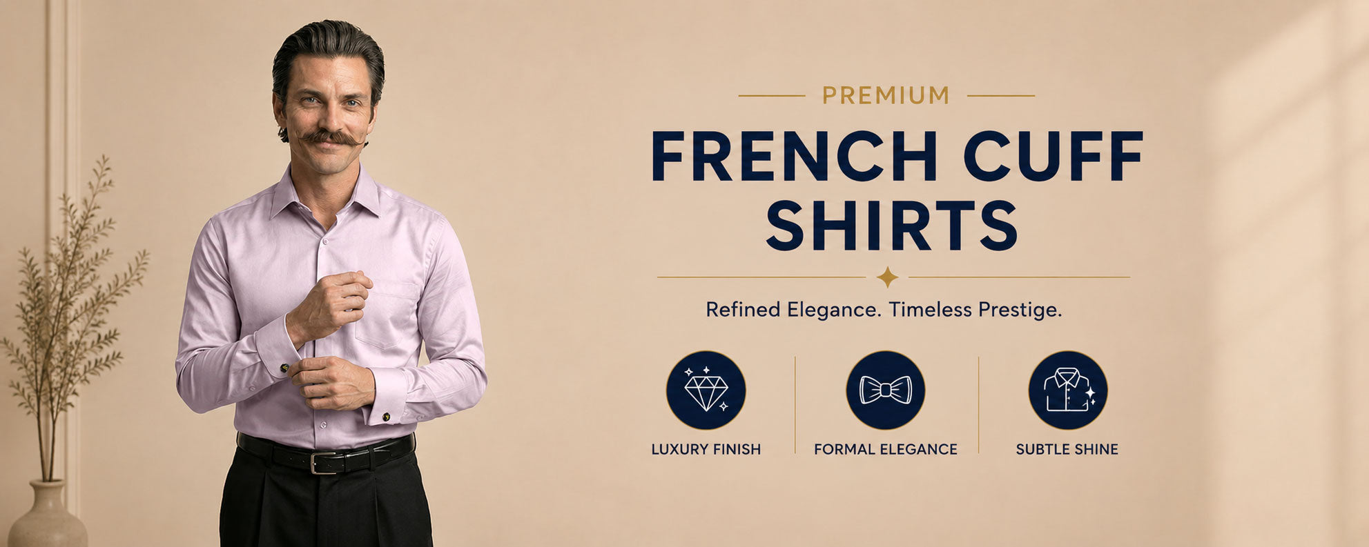 French Cuff Shirts For Men