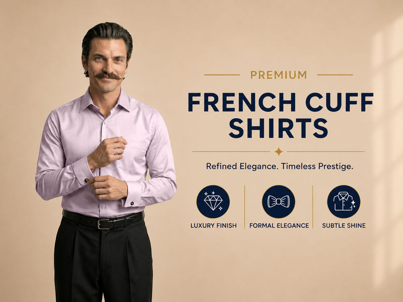 French Cuff Shirts For Men