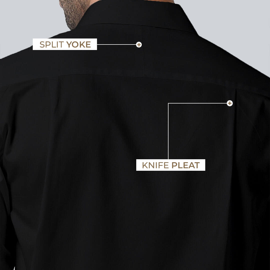 French Cuff Giza Cotton Shirt in Raven