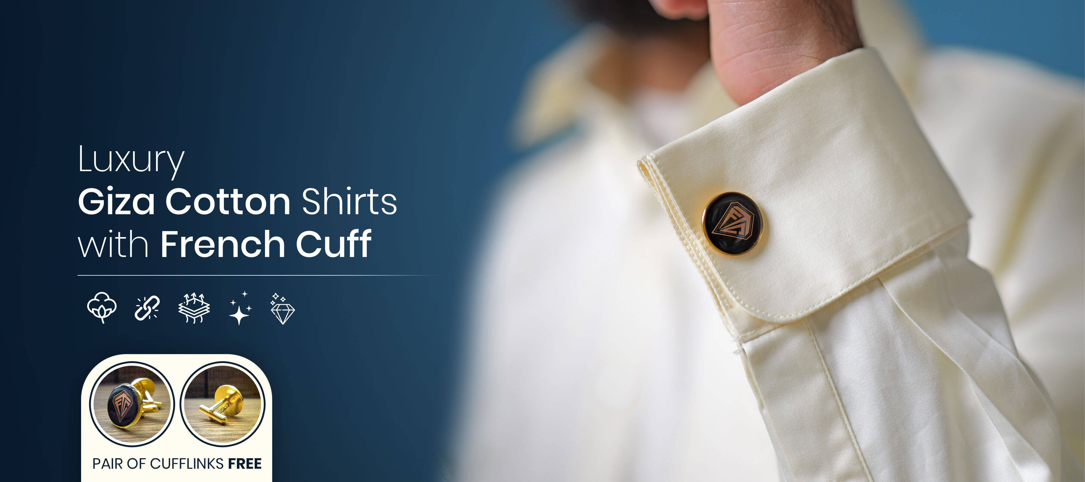 French Cuff Shirts For Men