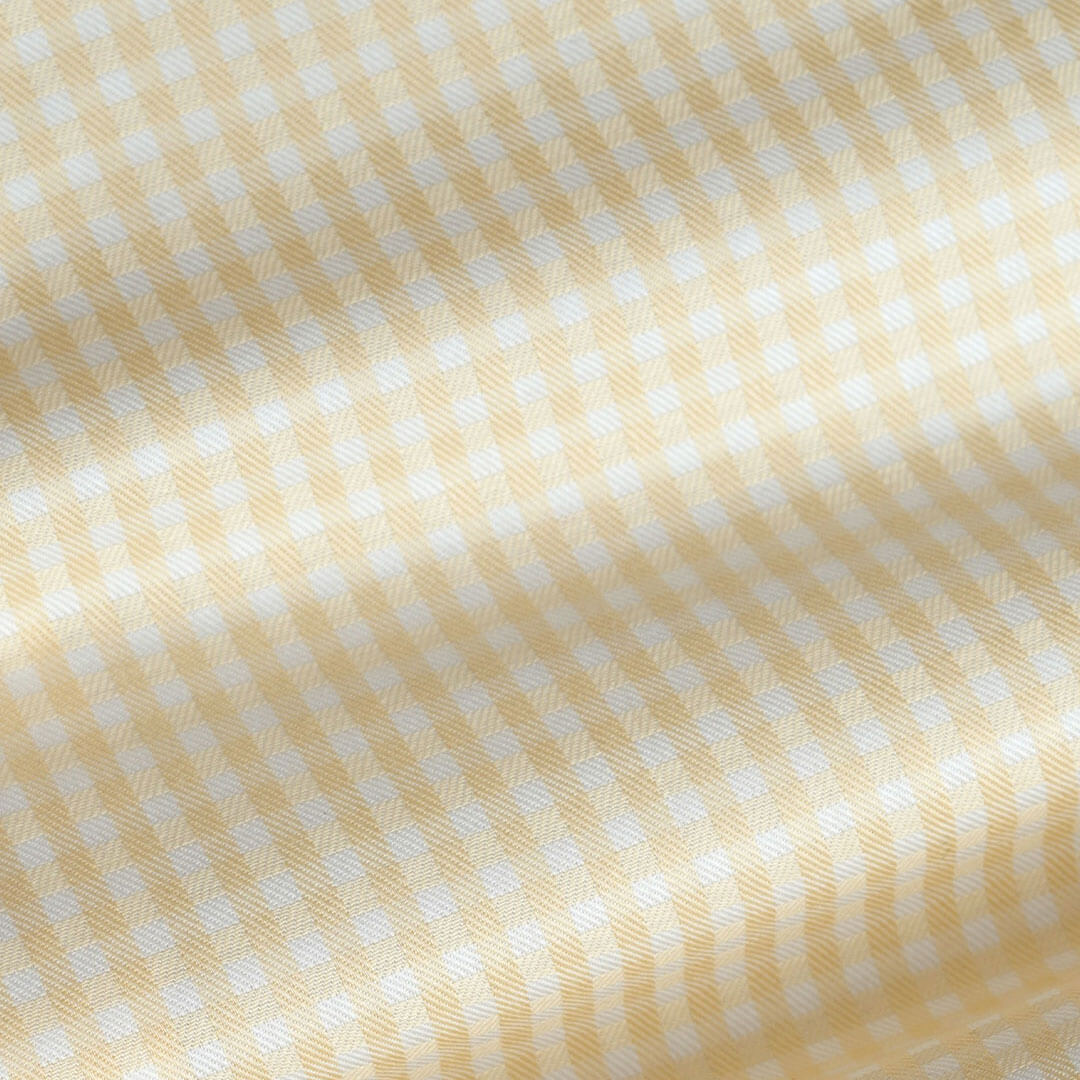 Gingham Check Shirt In Ochre