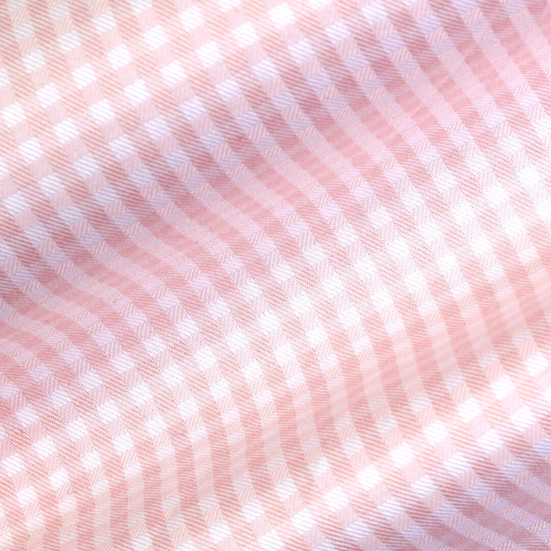 Gingham Check Shirt in Blush Pink