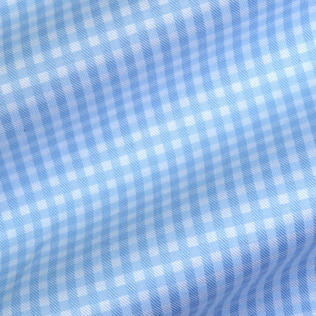 Gingham Check Shirt in Cloud Blue
