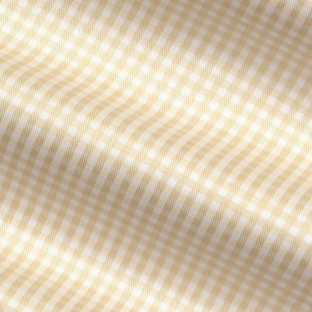 Gingham Check Shirt In Ochre